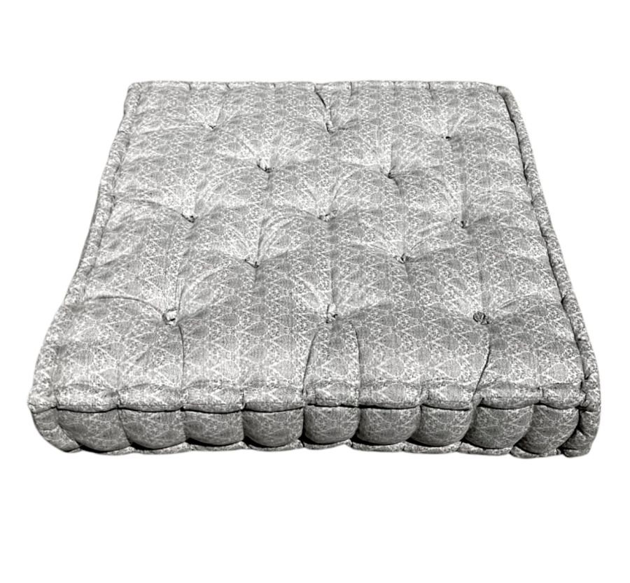 Tufted Paisley Cushions, Grey