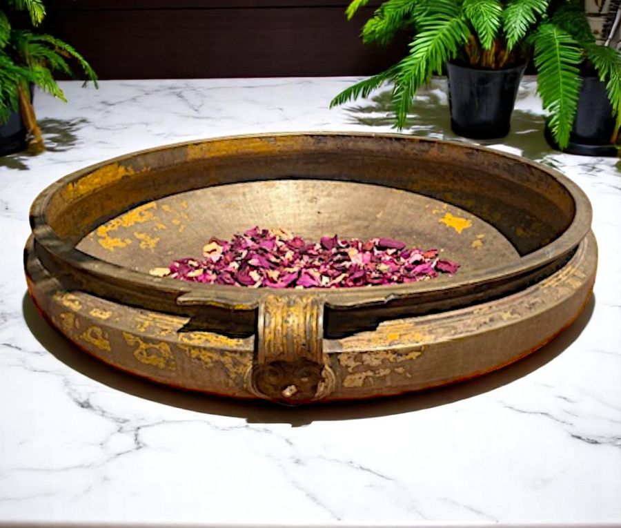 Large Vintage Brass Urli 