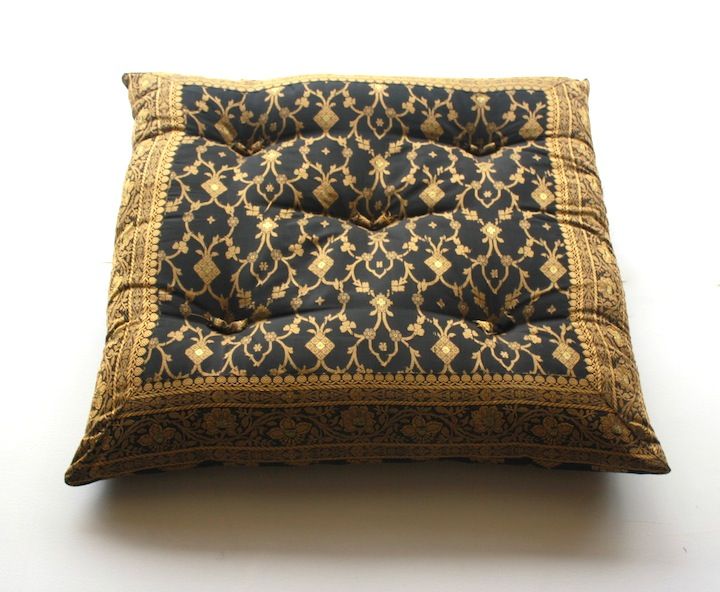 Indian Sari Floor Cushions, 24x24 - Worldcraft Industries