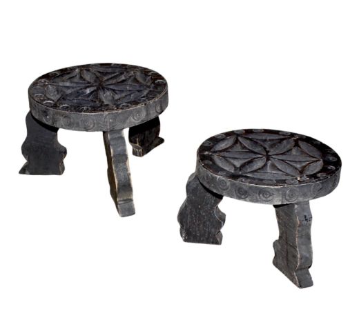 Vintage Carved Candle Table