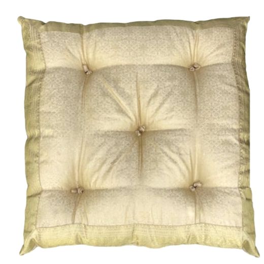 Cream Sari Floor Cushions