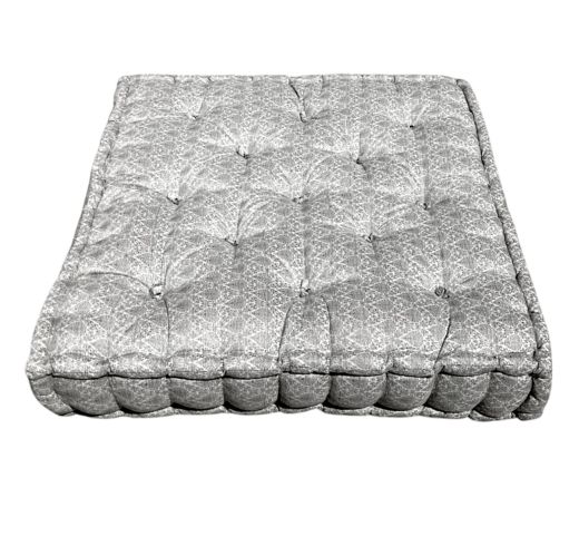 Tufted Paisley Cushions, Grey