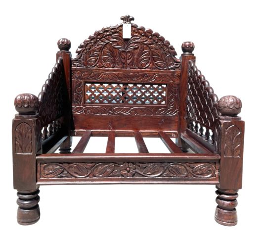 Carved Jhula Arch Loveseat, Medium