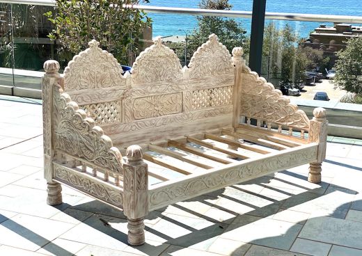 Carved Jhula Arch Sofas, 64"