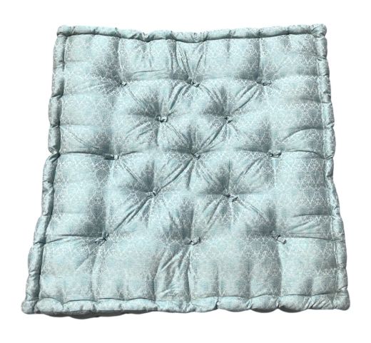 Tufted Paisley Cushions, Turquoise