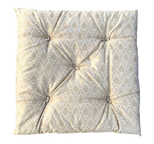 Gold Paisley Floor Cushions, 24"