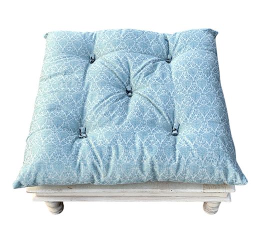 Blue Paisley Floor Cushions, 24"