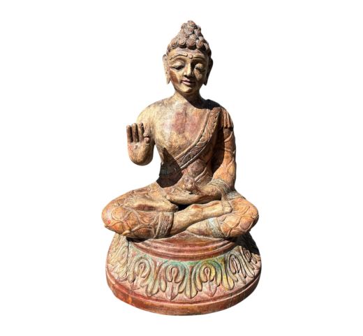 Carved Teak Buddha, Vintage