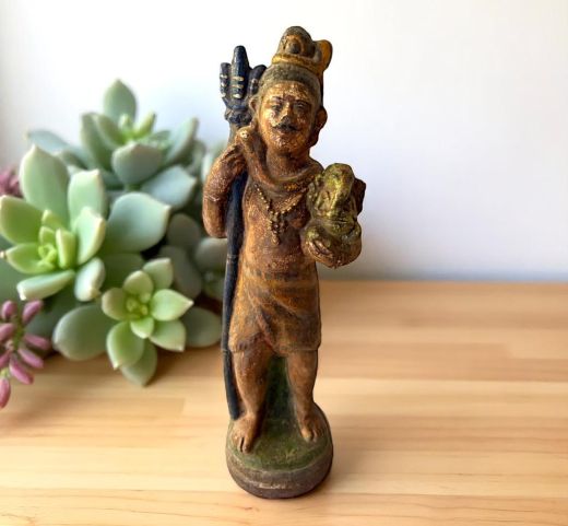 Lord Shiva Statue with Ganesha, Vintage