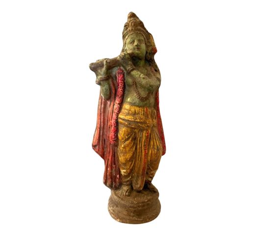 Clay Krishna Statue, Vintage
