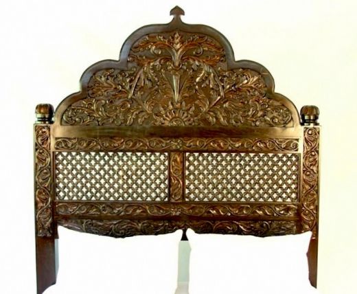 Carved Lattice Headboard