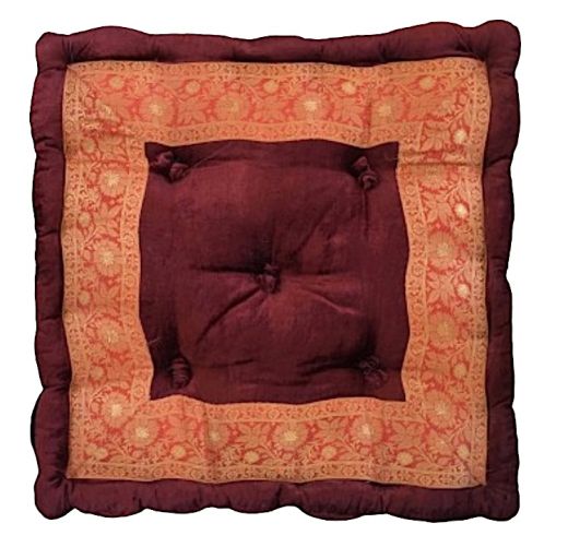 Velvet Meditation Cushion, Gold