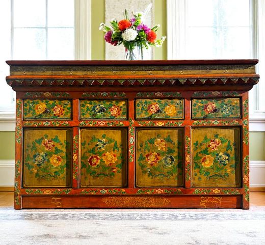 Tibetan Painted Cabinet