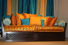 carved Indian style sofa